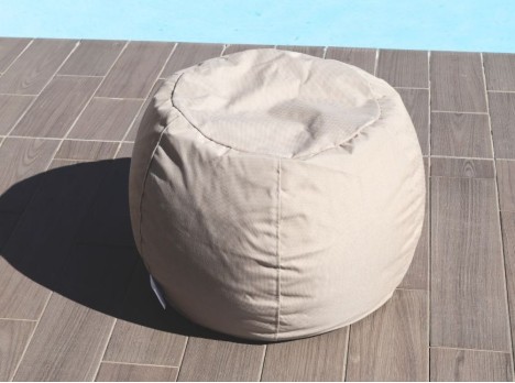 Pouf da esterno in tessuto di qualità ergonomico e morbido