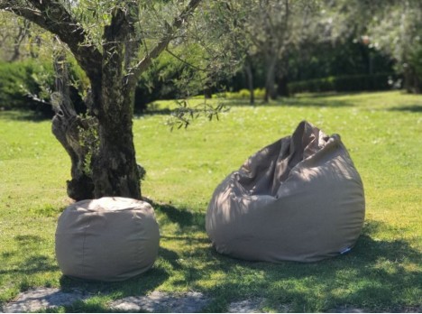 Poltrona a sacco per esterno in tessuto outdoor