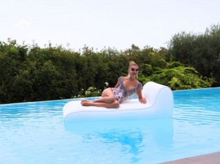 Lettino galleggiante in tessuto outdoor