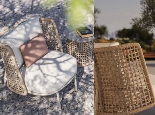 Divano per esterno in corda