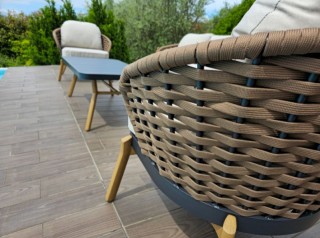 Divano da esterno in corda