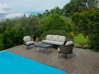 Salotto da giardino marrone