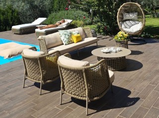 Salotto di design in corda di tessuto