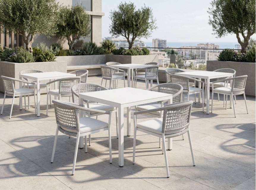 Poltroncina da esterno di design in corda