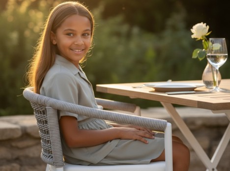 Sedia da esterno di design impilabile