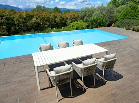 Tavolo allungabile per esterno avorio