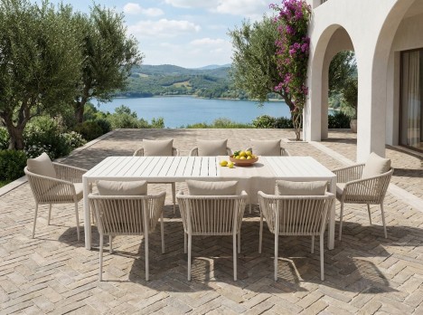 Tavolo da giardino di design con poltrone