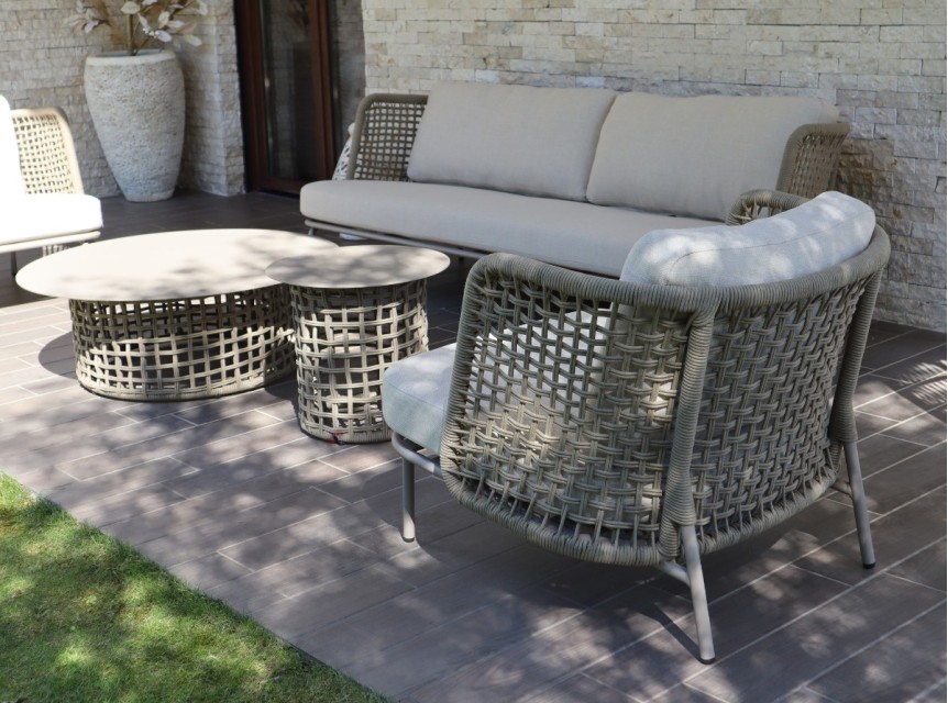 Salotto da esterno dal design contemporaneo