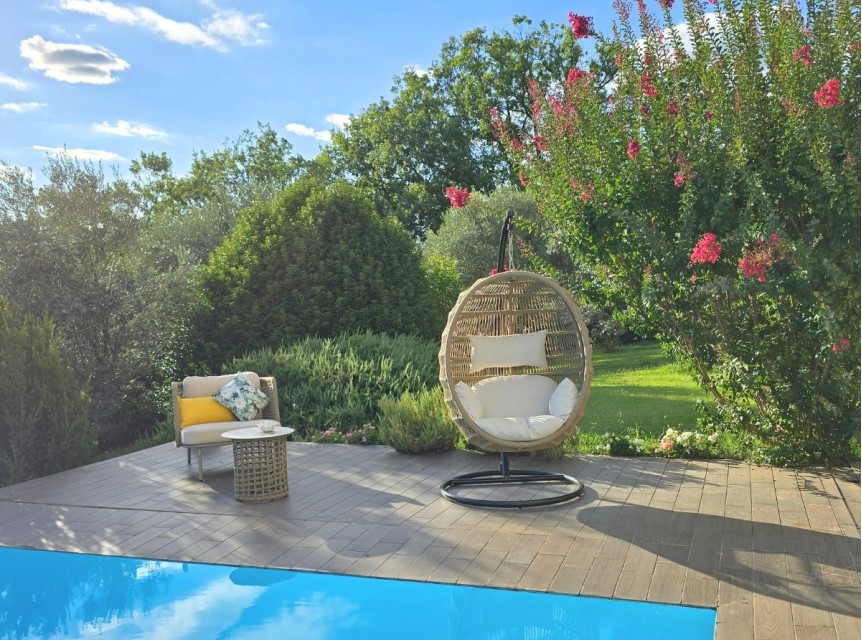 Seduta sospesa Titilla per giardino e terrazzo