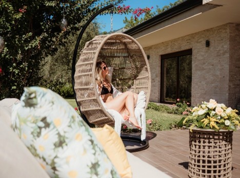 Arredo outdoor Titilla in alluminio e corda