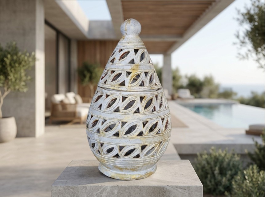 Lanterna in terracotta per esterno