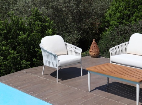 Salotto in alluminio e corda