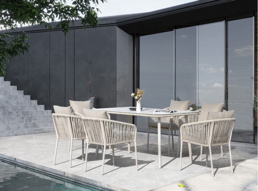 Set pranzo per esterno sei posti