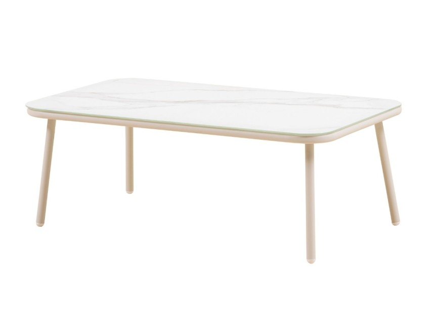 Tavolinetto con ripiano in vetro