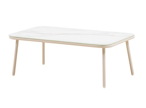 Tavolinetto con ripiano in vetro