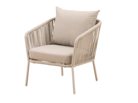 Poltrone in alluminio e corda