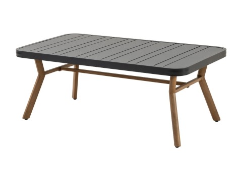 tavolo con ripiano in alluminio