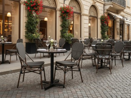 Tavolo tondo da esterno bistro