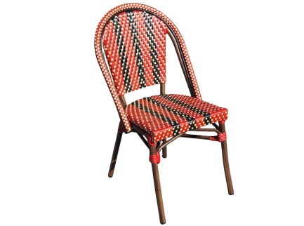 Sedia bistro da esterno rossa