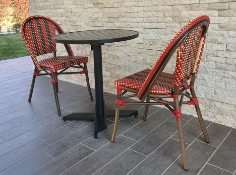 Sedia bistro francese outdoor rossa