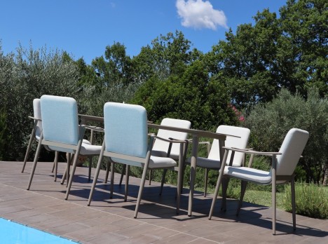 Tavolo da giardino di design Aylish sei posti