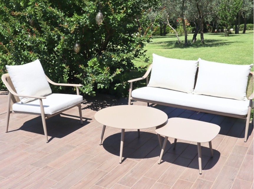 Set da esterno di design in corda