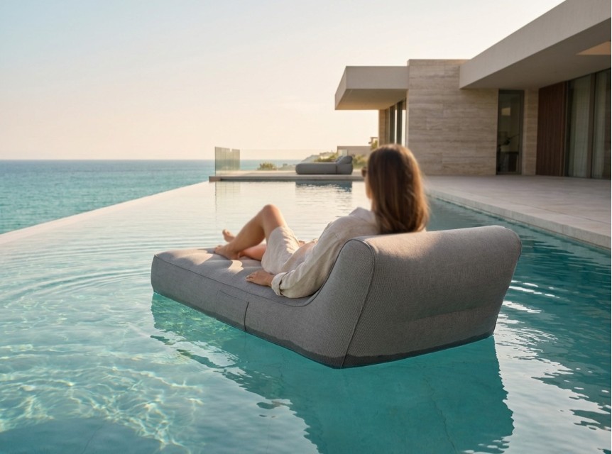Lettino per rilassarsi in acqua
