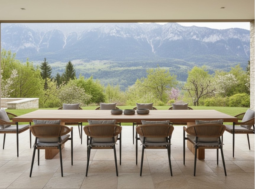 Poltroncina per tavoli grandi da esterno