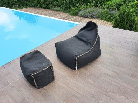 Pouf da giardino in tessuto da esterno