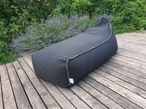 Lettino da esterno Dandy in tessuto con maxi cuscino imbottito