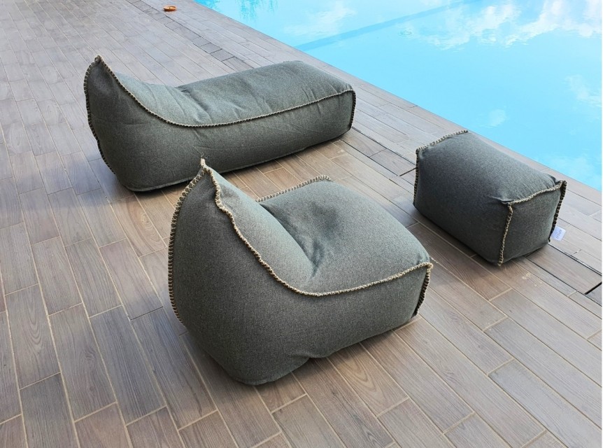 Poltrona lounge da esterno in tessuto tecnico di alta qualità