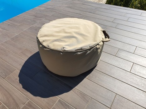 Pouf imbottito in tessuto outdoor Chill