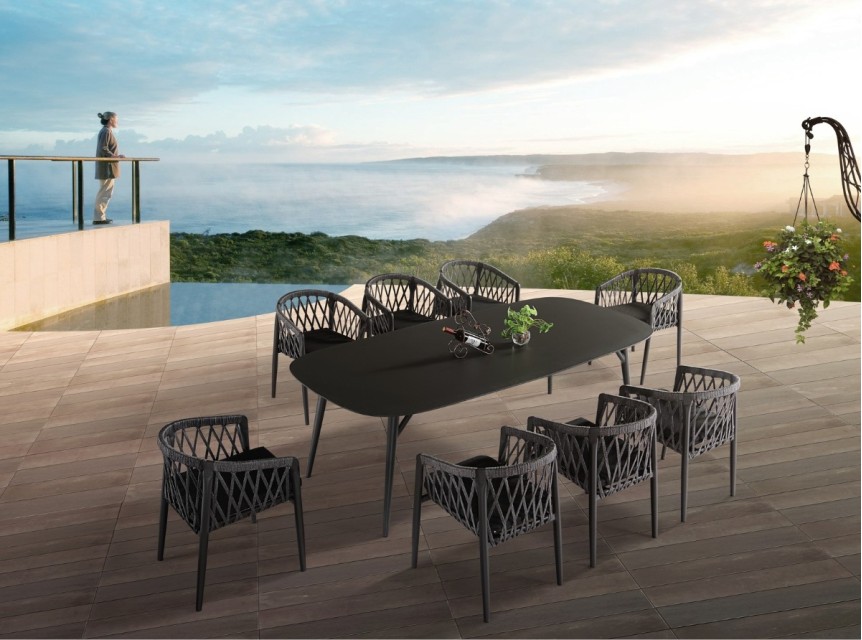 Set pranzo moderno per esterno