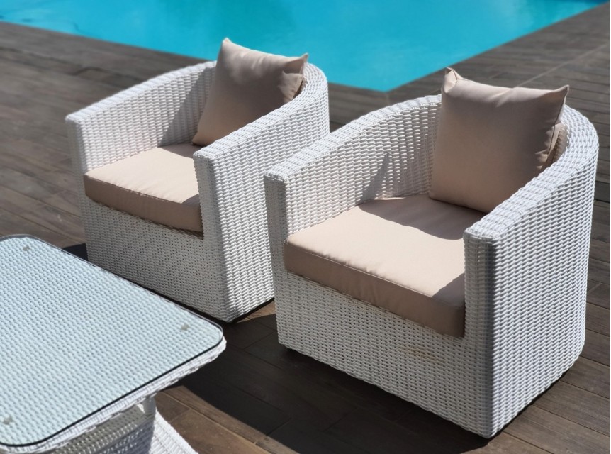 Divano da giardino confortevole per esterni