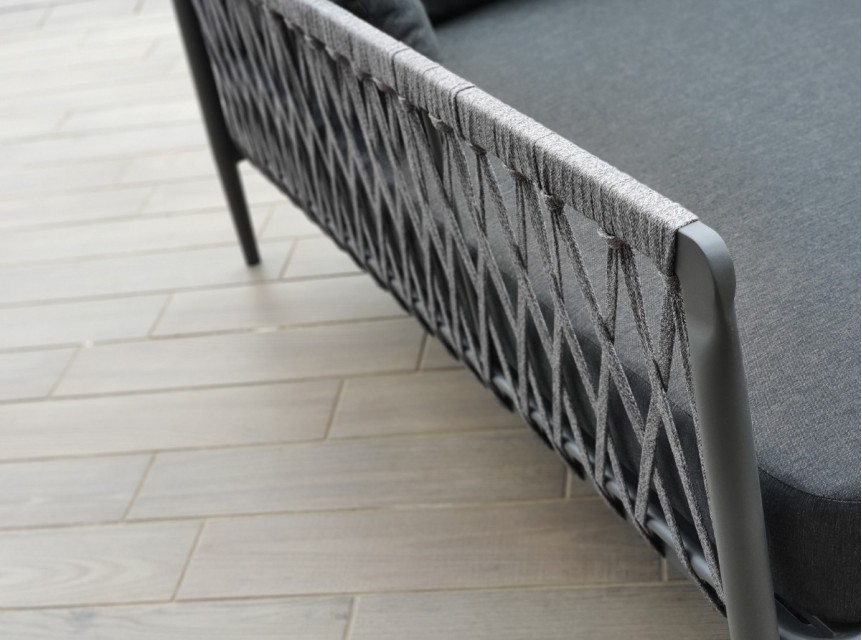 Intreccio artigianale in corda di tessuto nautico