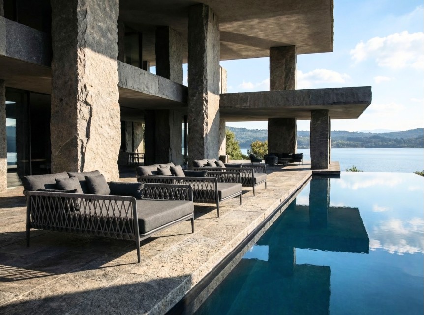 Lettino due posti per esterni di design