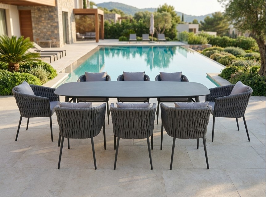 Tavolo di design otto posti per esterni di lusso