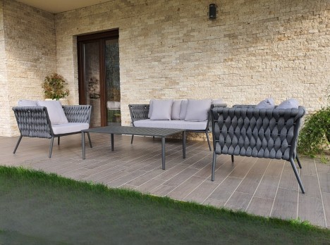 Salotto da giardino in corda