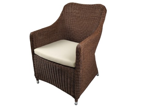 Poltrona da giardino in midollino sintetico stile classico