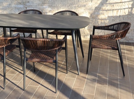 Poltroncina da esterni di design per ristorazione