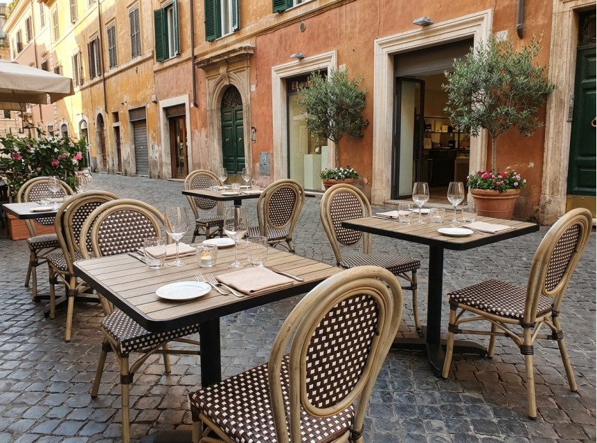 Sedia bistro da esterno per ristoranti e bar