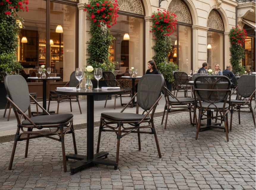 Sedia bistro impilabile di alta qualità