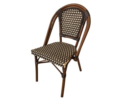 Sedia bistro da esterno in stile francese impilabile