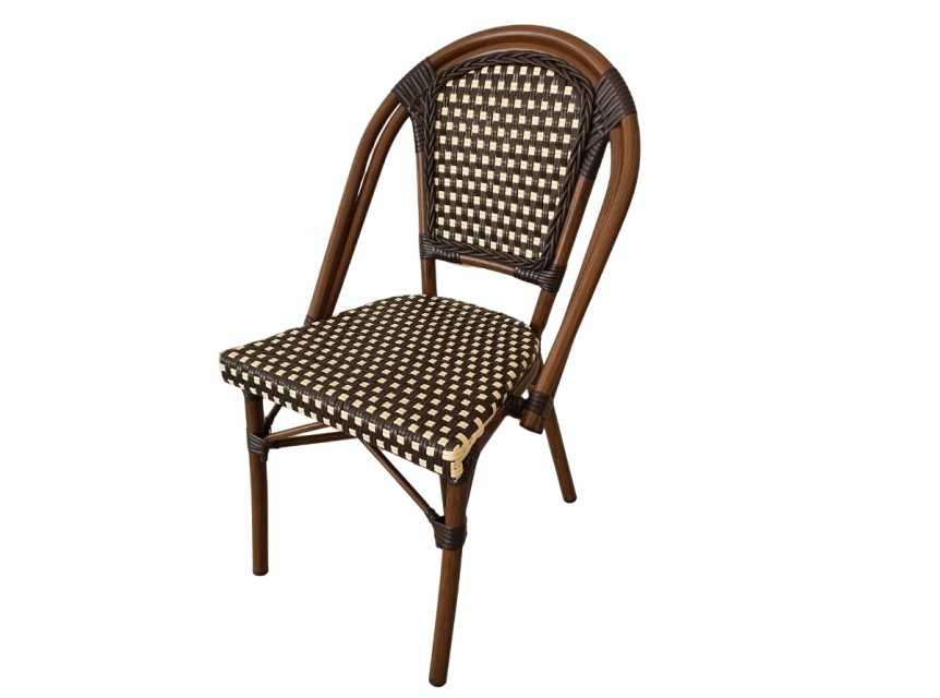 Sedia bistro da esterno in stile francese impilabile