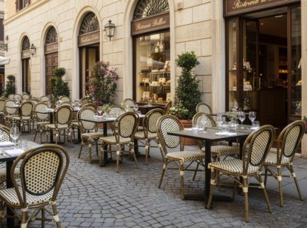 Sedia bistro parigina Vintage da esterno 2