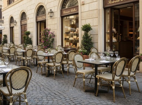 Sedia bistro impilabile per esterni