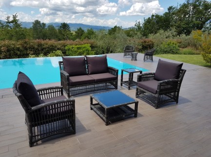 Salotto di design in fibra sintetica seduta ampia