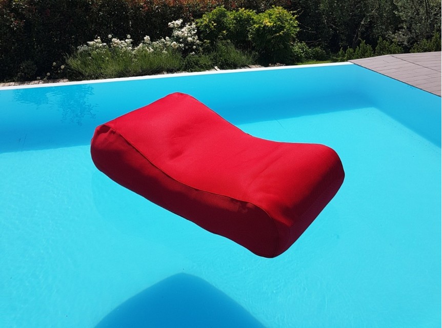 Lettino galleggiante aqua rosso