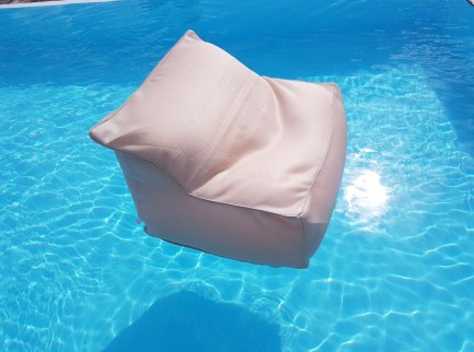 Poltrona galleggiante Aqua tortora in piscina, seduta imbottita in tessuto tecnico per relax outdoor di design