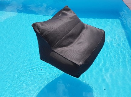 Poltrona galleggiante per piscina in tessuto grigio